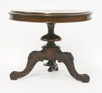 Lot 89 - A Victorian walnut inlaid miniature table