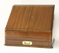 Lot 92 - An unusual Victorian mahogany patent stationery box