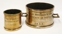 Lot 65 - Two Victorian bronze Imperial Standard corn measures