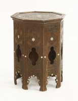 Lot 591 - A Moorish octagonal low table