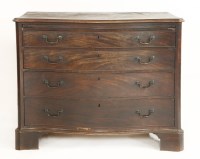 Lot 596 - A mahogany serpentine chest of drawers