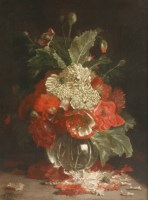 Lot 315 - John Fitz Marshall (1859-1932)
A STILL LIFE OF POPPIES IN A GLASS VASE
Signed and dated 86 l.l.