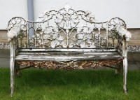 Lot 462 - A Coalbrookdale design cast iron garden bench