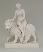 Lot 25 - An attractive Parian Una and the Lion