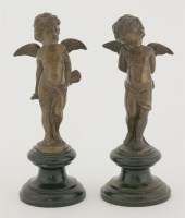 Lot 114 - A pair of bronze cupids