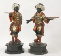 Lot 522 - A pair of blackamoor figures