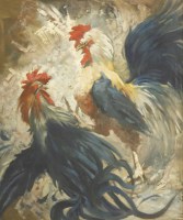 Lot 349 - Alan J Bowyer (20th century)
A COCKFIGHT
Signed l.r.