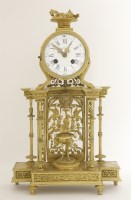 Lot 381 - A French gilt bronze mantel clock