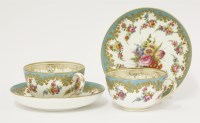 Lot 19 - A matching pair of Nantgarw Tea Cups and Saucers