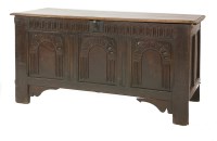 Lot 428 - An oak coffer