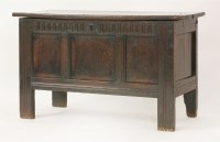 Lot 430 - An oak coffer