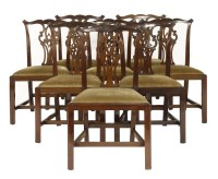 Lot 539 - A set of eight Chippendale design mahogany dining chairs