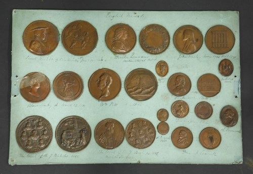 Lot 132 - Sixty-five copper electrotyped copies of english medals