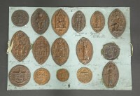 Lot 140 - Forty-eight copper electrotyped copies of English ecclesiastical seals
