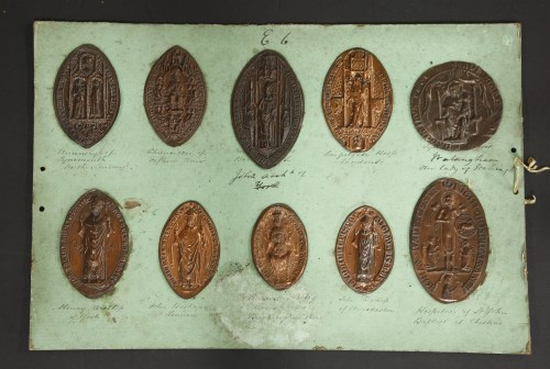 Lot 141 - Thirty-five copper electrotyped copies of English ecclesiastical and monastic seals