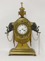 Lot 375 - A Victorian gilt bronze mantel clock