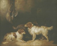 Lot 335 - George Armfield (1810-1893)
SPANIELS IN A BARN;
TERRIERS IN A BARN
A pair