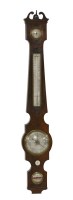 Lot 387 - A mahogany wall barometer