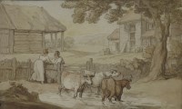 Lot 255 - Thomas Rowlandson (1756-1827)
A FARMYARD SCENE IN CORNWALL
Pencil