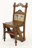 Lot 1472 - A Victorian walnut metamorphic chair