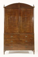 Lot 1464 - A Regency strung mahogany linen press