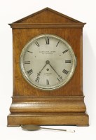 Lot 1312 - A 19th century oak bracket clock