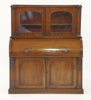 Lot 1459 - A Victorian mahogany cylinder bureau