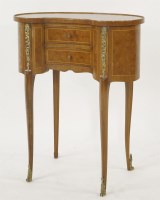 Lot 1469 - A reproduction French design parquetry lamp table