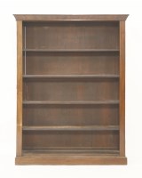 Lot 1494 - A mahogany open bookcase