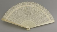 Lot 579 - A Canton ivory uniface brise Fan