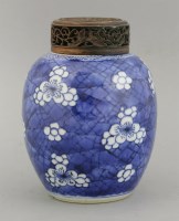 Lot 40 - A blue and white Jar