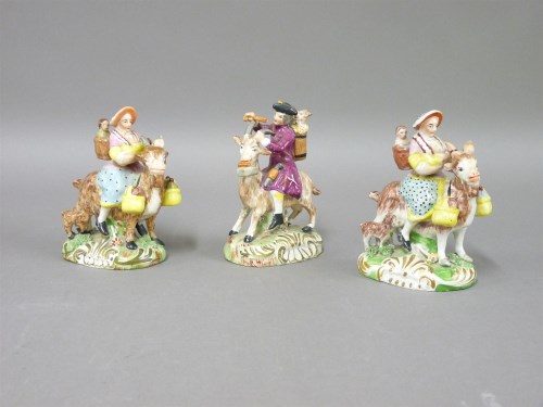 Lot 1104 - A pair of 19th century Staffordshire figures