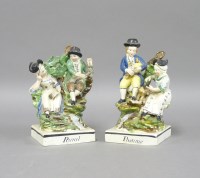 Lot 1105 - A pair of early 19th century pearlware figures