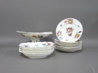 Lot 1106 - A 19th century porcelain hand painted dessert service