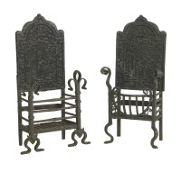 Lot 1255 - A near pair of 19th century fire grates