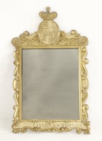 Lot 1588 - A 19th century carved gilt wood mirror