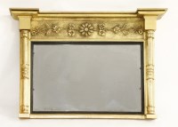 Lot 1594 - A 19th century gilt wood over mantel mirror