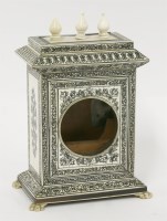 Lot 155 - An Anglo-Indian Vizagapatam ivory watch holder