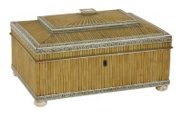 Lot 161 - An Anglo-Indian ivory and quill box