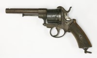 Lot 188 - A six shot percussion revolver