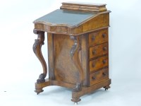 Lot 761 - A Victorian burr walnut davenport