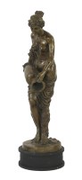 Lot 402 - A bronze figure of a nude lady with an urn