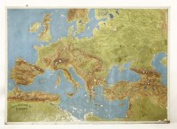 Lot 498 - A massive relief map of Europe