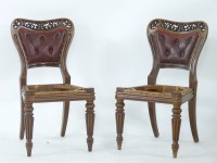 Lot 636 - A pair of George IV mahogany chairs