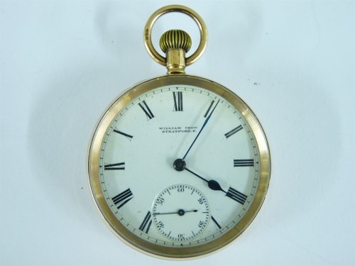 Lot 70 - A 9ct gold open faced pocket watch