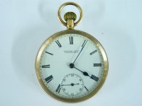 Lot 70 - A 9ct gold open faced pocket watch