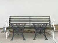 Lot 786 - A cast iron garden bench