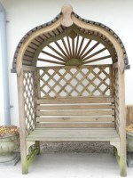 Lot 789 - A wood ‘courting’ garden seat