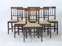 Lot 685 - A set of six 19th century mahogany dining chairs