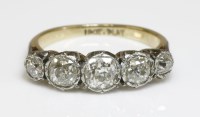 Lot 6 - A graduated five stone diamond ring
